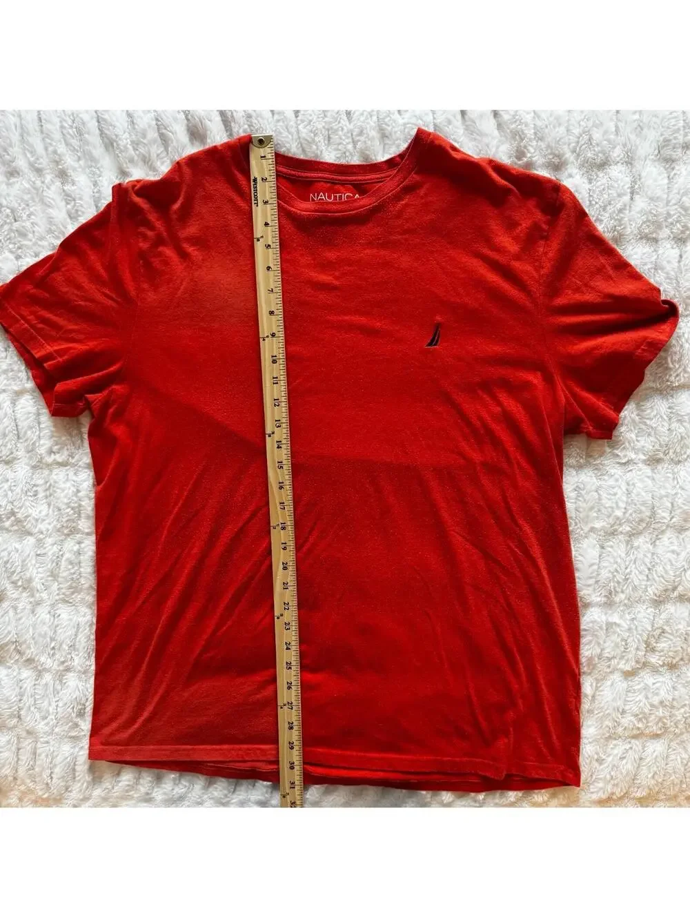 Nautica T Shirt Mens XXL‎ Orange Crew Neck Short Sleeve Logo Tee Casual Basic
